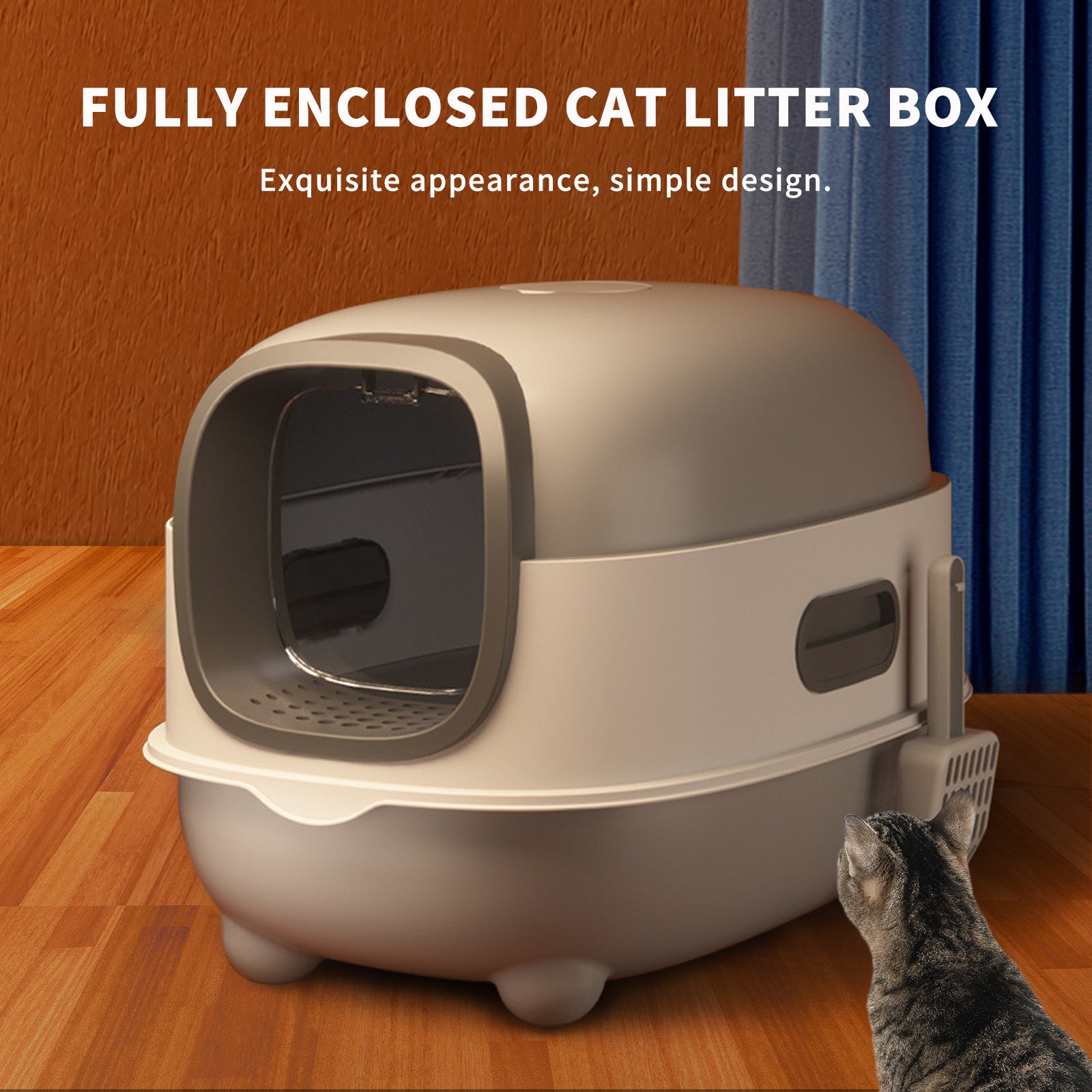 Splash-Proof Cat Litter Box